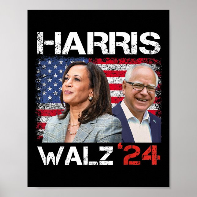 WAlzheimer 2024 President Election Kamala Harris T Poster (Framsidan)
