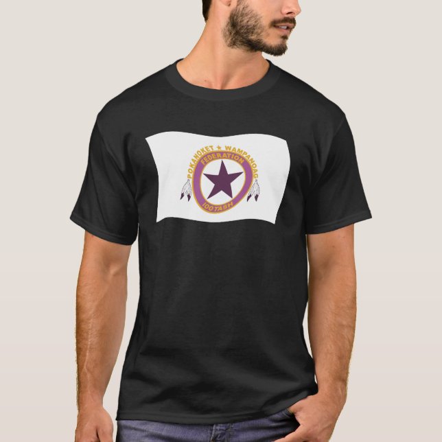 Wampanoag-stammens flaggskjorta t shirt (Framsida)