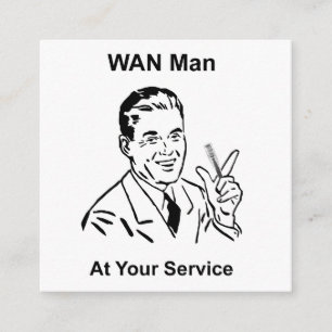 WAN Man på din serviceteknik Fyrkantigt Visitkort
