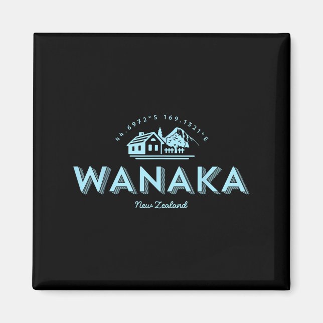 Wanaka Mountain Vacation Skiing Nya Zeeland Magnet (Framsidan)