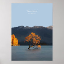 Wanaka, New Zealand Travel Artwork