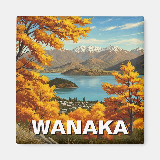 Wanaka New Zealand Travel Magnet (Framsidan)