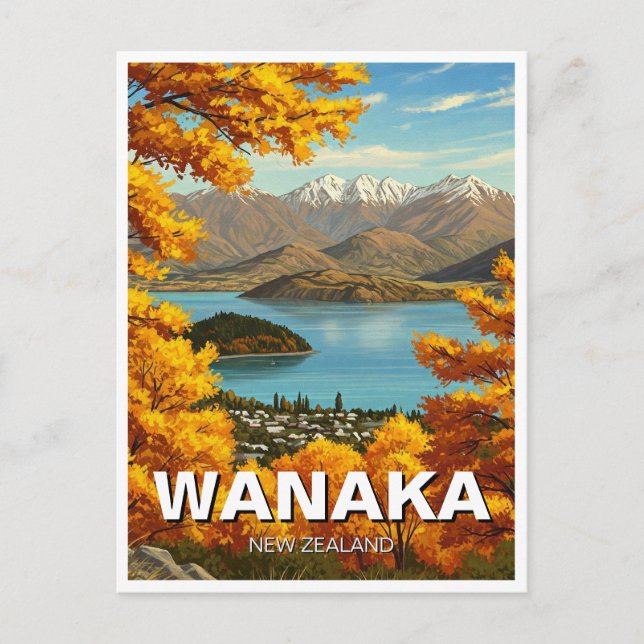 Wanaka New Zealand Travel Vykort (Framsida)