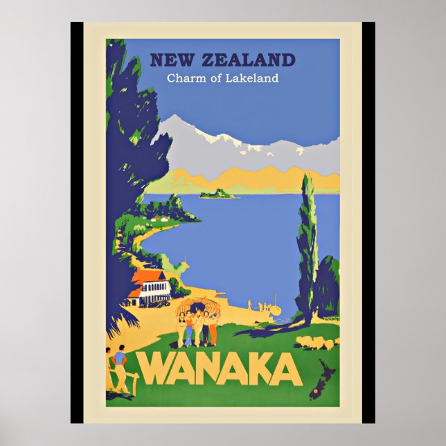 Wanaka, Nya Zeeland Poster (Framsidan)