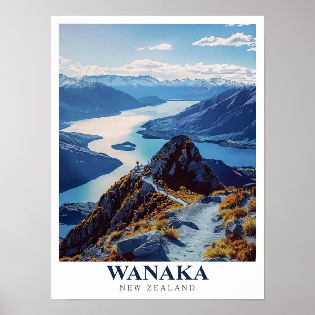 Wanaka Prints -Roys Peak Affisch -Wanaka Nya Zeela (Framsidan)