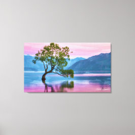Wanaka Träd Nya Zeeland Canvastryck