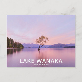 Wanaka Träd Sunrise Nature Travel Vykort