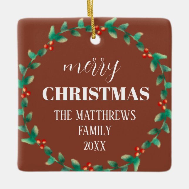 Wandan God jul Photo Namn Terracotta Julgransprydnad Keramik (Framsida)