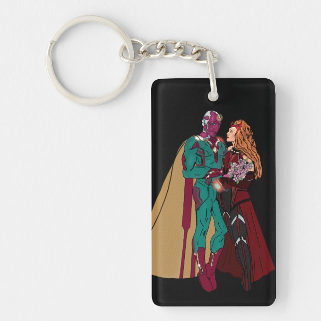 WANDAVISION-akrylisk nyckelkedja, rektangel  (Framsidan)