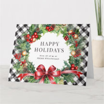 WandeHolly Berries Black Plade Business Helgdag