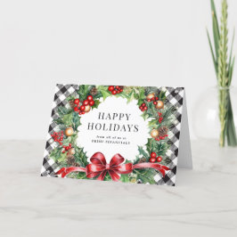 WandeHolly Berries Black Plade Business Helgkort