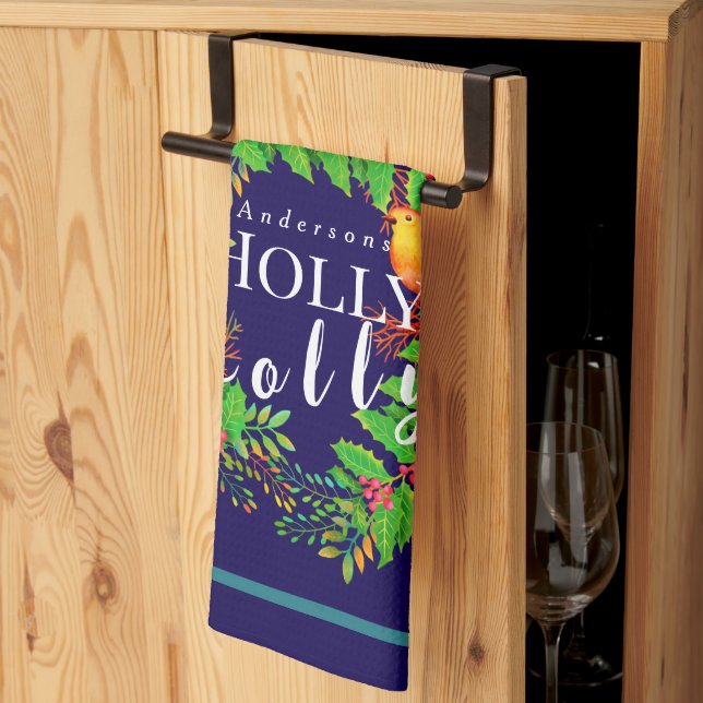 WandeHolly Jolly Navy Kökshandduk (Thirds Fold)