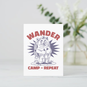 Wander Camp Repeat – Vintage Kattcamping Vykort