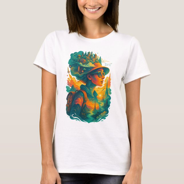 Wander far. Dream big. Live free. T Shirt (Framsida)