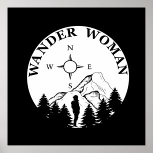 Wander hiking hike camping Women Poster