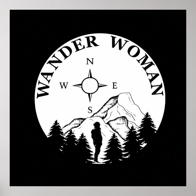 Wander hiking hike camping Women Poster (Framsidan)