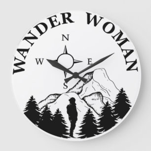 Wander hiking hike camping Women Stor Klocka