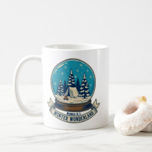 Wander i en Winter Wonderland Camping Art Kaffemugg