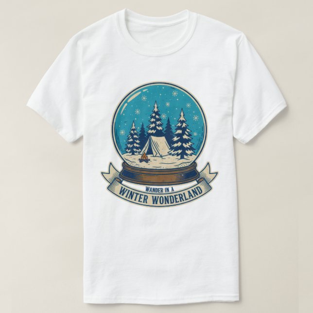Wander i en Winter Wonderland Camping Art T Shirt (Design framsida)