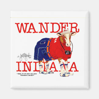 Wander Indiana Cow Magnet