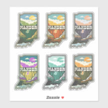 Wander Indiana Vinyl Sticker Lakan