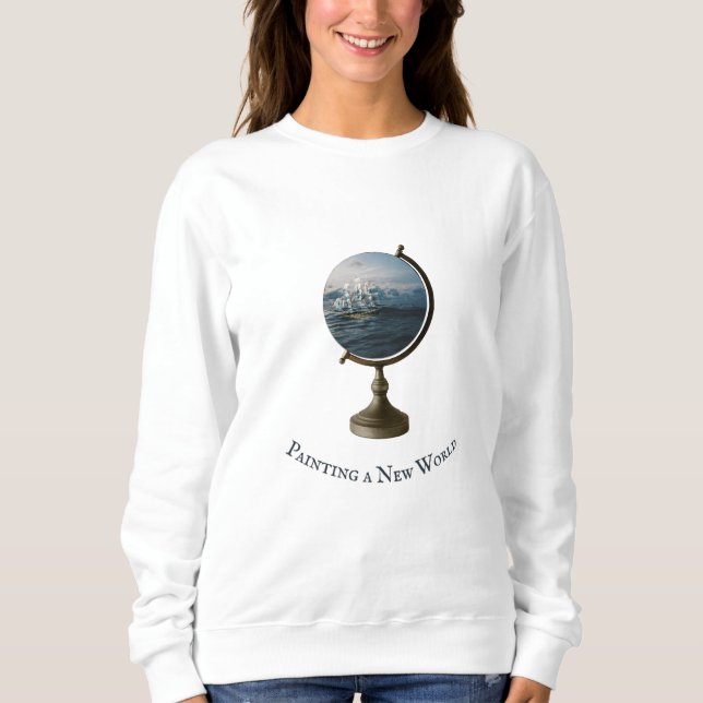 Wander Karta, Drift Sea Collage Art T Shirt (Framsida)