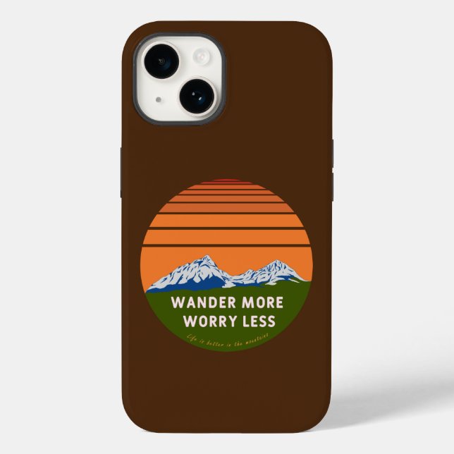 Wander mer Worry less Fodral-Mate iphone case (Baksida)
