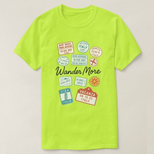 Wander More T Shirt (Design framsida)