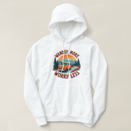 Wander More, Worry Less - Retro Äventyr Hoodie