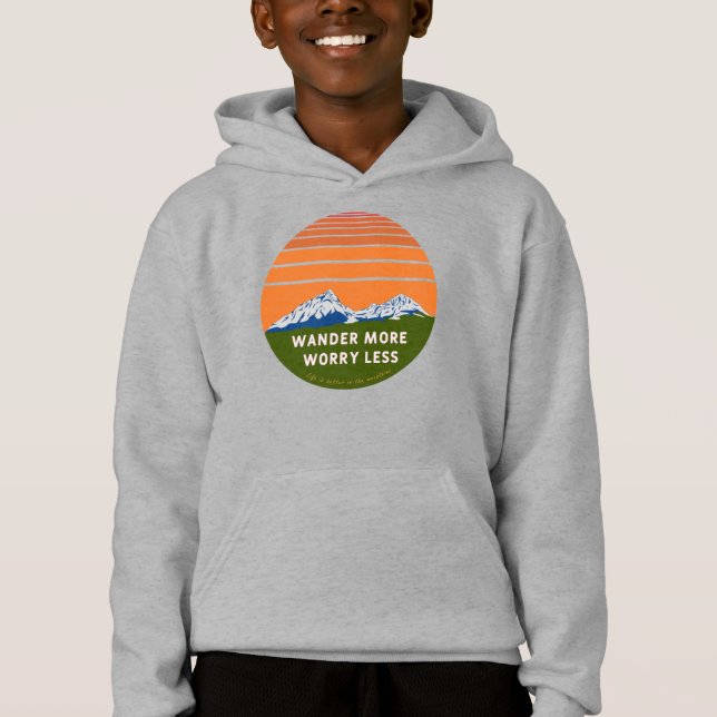 Wander more Worry less T Shirt (Framsida)
