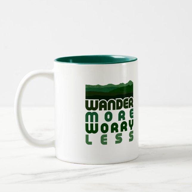 Wander more Worry Less Två-Tonad Mugg (Vänster)