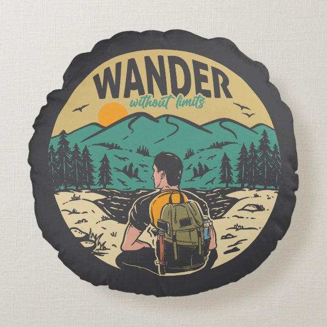 Wander utan Limits Rund Kudde (Framsidan)
