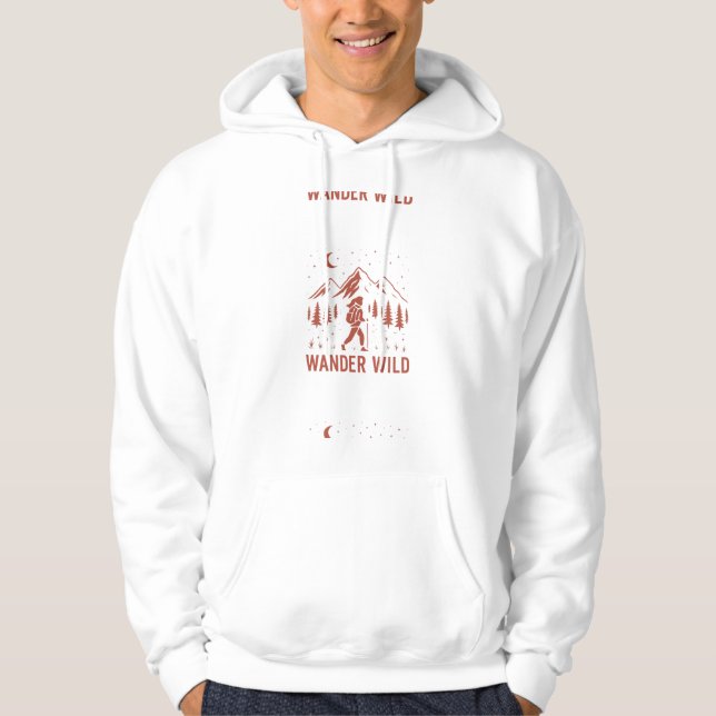 Wander Wild – Red Mountain Adventure Graphic Hoodie (Framsida)