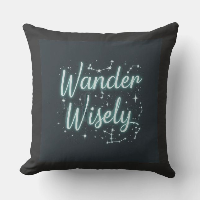 Wander Wisely Dekorativ kudde (Framsida)