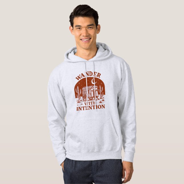 Wander With Intention Desert Wagon Adventure Hoodie (Hel framsida)