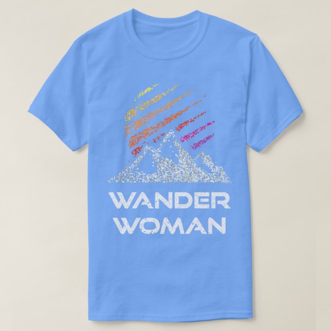 Wander Woman Hiking Mountaineering Climate Mounta T Shirt (Design framsida)