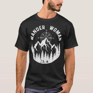 Wander Woman Vandringseventyr Camping Kvinnor Väge T Shirt