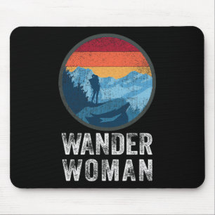 Wander Woman Vintage Ta En Promenad Klättring Vand Musmatta