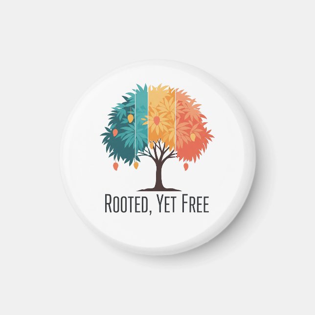 WanderBloom – Artistic Souvenir Magnet from India" (Framsidan)