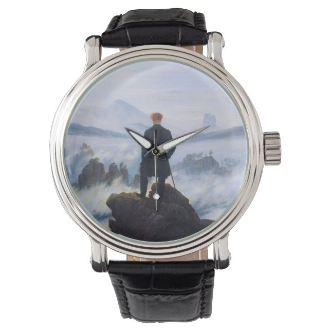 Wanderer Above Sea Fog Caspar David Friedrich Armbandsur (Framsida)