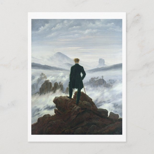 Wanderer ovanför Fog-havet 1818 Vykort (Framsida)