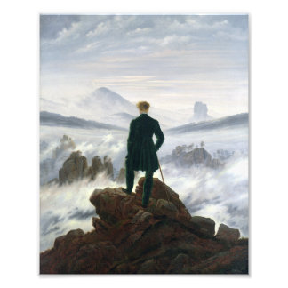 Wanderer ovanför FOG-havet Fototryck