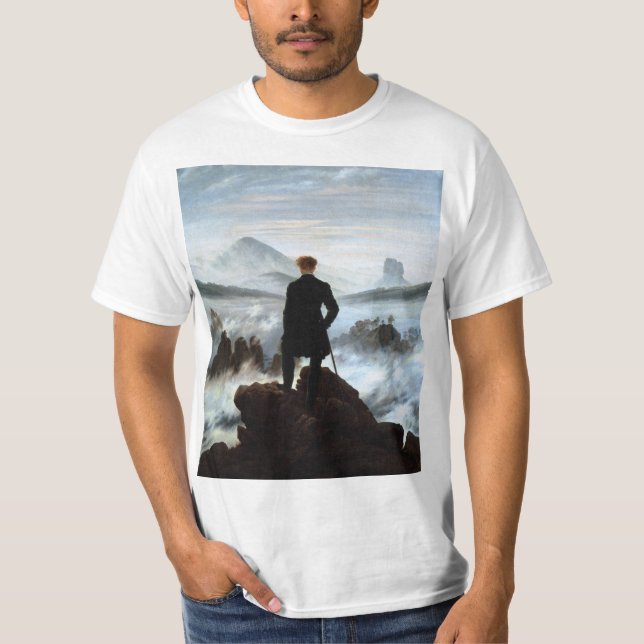 Wanderer ovanför Fog-havet: Shirts & Apparel Tröja (Framsida)
