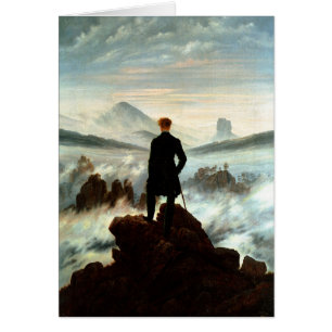 Wanderer ovanför havet av dimma, Caspar Friedrich Hälsningskort