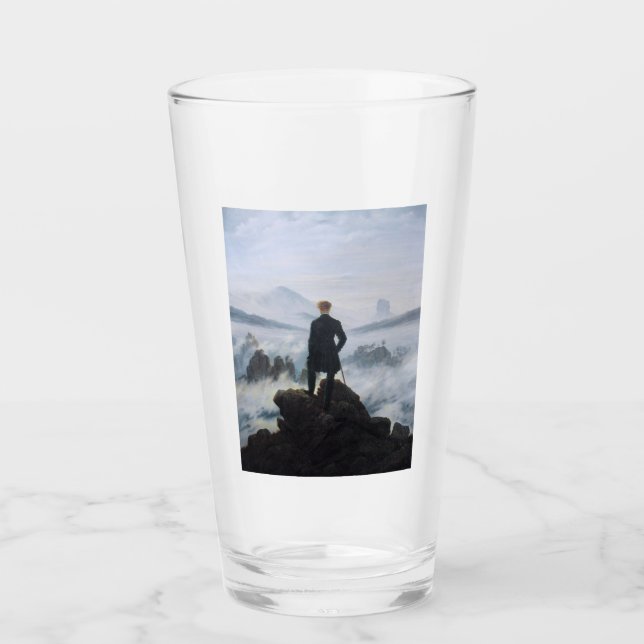 Wanderer över Fog-havet (av C.D. Friedrich) Glaskopp (Framsida)