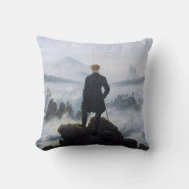 Wanderer över Fog-havet (av C.D. Friedrich) Kudde