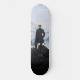 Wanderer över Fog-havet (av C.D. Friedrich) Mini Skateboard Bräda 18,5 Cm