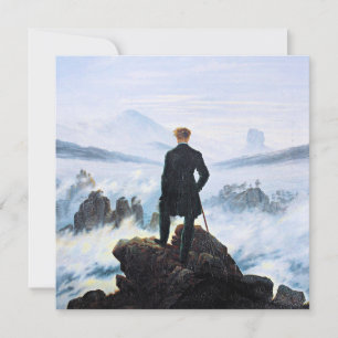 Wanderer över Fog-havet, bra konst Kort