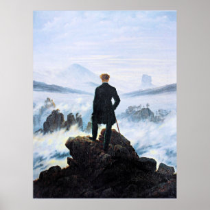 Wanderer över Fog-havet, bra konst Poster