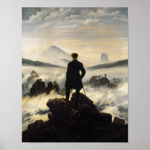 Wanderer över FOG-havet Poster